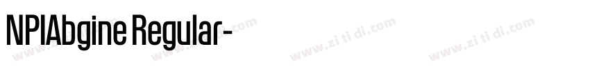 NPIAbgine Regular字体转换 NPIAbgine Regular字体转换
